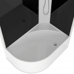 Душевая кабина Domani-Spa Delight Slim 128 high R 120х80 тонированная/чёрная