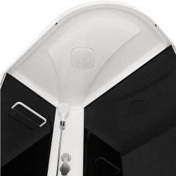 Душевая кабина Domani-Spa Delight Slim 128 high L 120х80 тонированная/чёрная