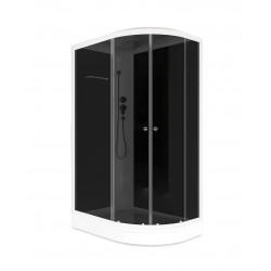 Душевая кабина Domani-Spa Delight Slim 128 L 120х80 тонированная/чёрная