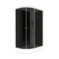Душевая кабина Domani-Spa Delight Slim 128 R 120х80 тонированная/чёрная