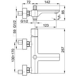 Смеситель для ванны Armatura MORGANIT 4924-010-00