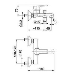 Смеситель для ванны Armatura Seelit 5814-010-0