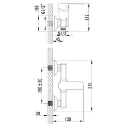 Смеситель для душа Lemark plus GRACE LM1503C