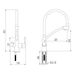 Смеситель кухни Lemark COMFORT LM3070C-Red