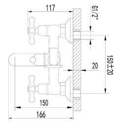 Смеситель для ванны Lemark STANDART LM2102C