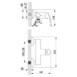 Смеситель для душа Lemark plus STRIKE LM1103C