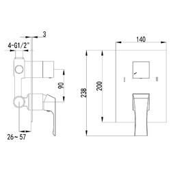 Смеситель для душа Lemark UNIT LM4527C