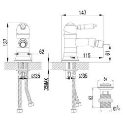Смеситель для биде Lemark VILLA LM4808B