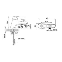 Смеситель на борт ванны Lemark LUNA LM4115C