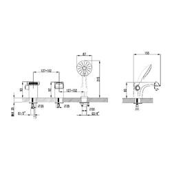 Смеситель на борт ванны Lemark SHIFT LM4345C