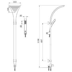 Душевая стойка c тропическим душем Lemark LM8807C