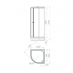 Душевая кабина Domani-Spa Delight Slim 110 100х100 сатин-матированная/белая