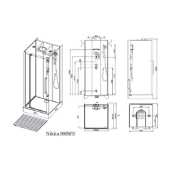 Душевая кабина Acquazzone Nikita 90SW-F без пара
