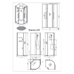 Душевая кабина Acquazzone Bogema 100х100