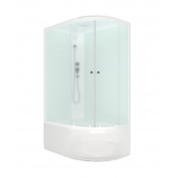 Душевая кабина Domani-Spa Delight Slim 128 high L 120х80 сатин-матированная/белая