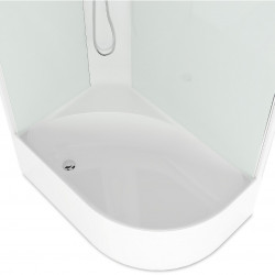 Душевая кабина Domani-Spa Delight Slim 128 high L 120х80 сатин-матированная/белая