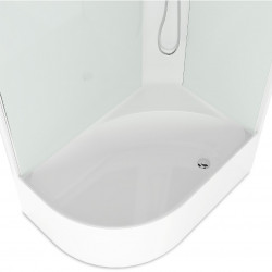 Душевая кабина Domani-Spa Delight Slim 128 high R сатин-матированная/белая