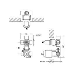 Смеситель скрытого монтажа Bravat D982CP-B-ENG