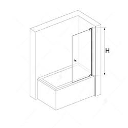 Душевая шторка для ванны RGW SC-102 75х150 тонированная