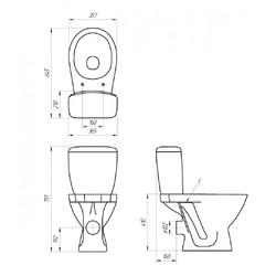 Унитаз напольный Cersanit Mito Koral 011 с сиденьем