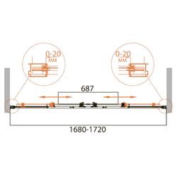 Душевая шторка для ванны Cezares Relax-VF-2-170/145-C-Bi