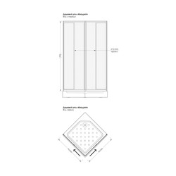 Душевой уголок Метакам Квадрат 79х79