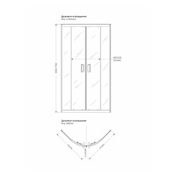 Душевой уголок Метакам Classic 80х80