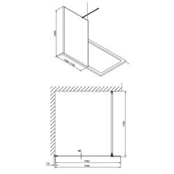 Душевая перегородка Walk-in Omnires MARINA BL 110