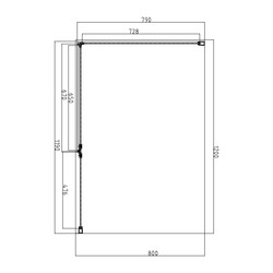 Душевой уголок Omnires MANHATTAN BL 120х80