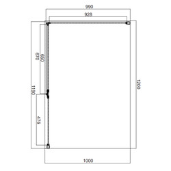 Душевой уголок Omnires MANHATTAN BL 120х100