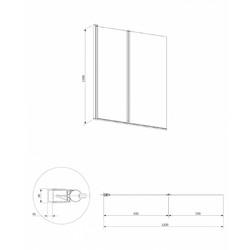 Душевая шторка Omnires KINGSTON 120х150 XHE20BLTR