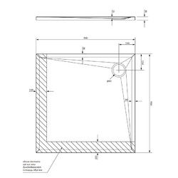 Душевой поддон Omnires STONE 90/KBL
