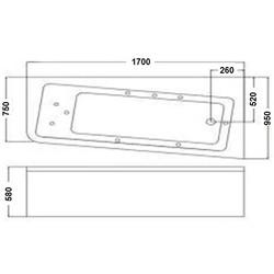 Гидромассажная ванна Welt-Wasser HB FLEESEN 170х95 WT
