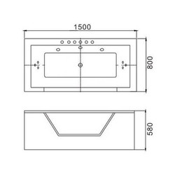 Гидромассажная ванна Welt-Wasser HB KONIGS 150х80 WT