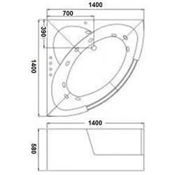 Гидромассажная ванна Welt-Wasser HB PLAUER 140х140 WT