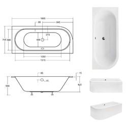 Акриловая ванна Besco Avita Slim R 170х75