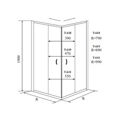 Душевой уголок Timo ALTTI-611 Foggy Glass 100x100