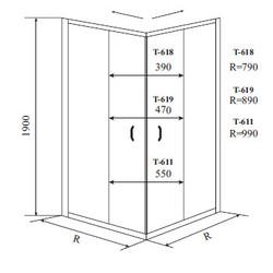 Душевой уголок Timo ALTTI-618 Clean Glass 80x80