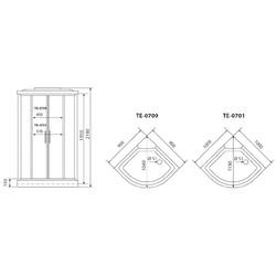 Душевая кабина Timo Eco TE-0701 P 100x100