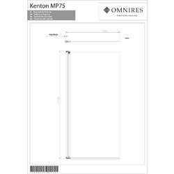 Душевая шторка Omnires KENTON MP75 70x140