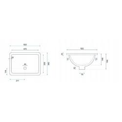 Умывальник Rea Diana (REA-U6654)