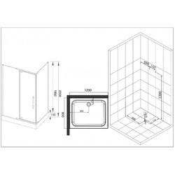 Душевой уголок Esbano ESR-8180 / ESD-8180 120х80