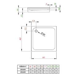 Душевой поддон Radaway Siros C 80x80