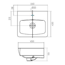 Умывальник Santek Нео 55 настенный