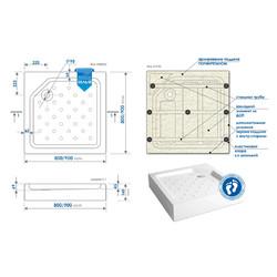 Душевой поддон Метакам Universal N 90x90