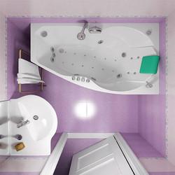 Гидромассажная ванна Triton Бриз 150х95 L, Люкс (+спина+кран-переключатель+аэромассаж)