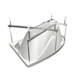 Акриловая ванна Triton Кайли 150х100 R, с каркасом, сифоном, экраном