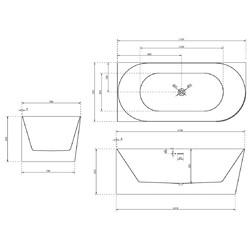 Акриловая ванна ABBER AB9258-1.7R 170x78