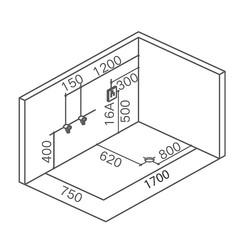 Гидромассажная ванна Gemy G9261-1.7 R 170х75