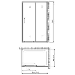 Душевой уголок Gemy Victoria S30191CM-A90M 150x90